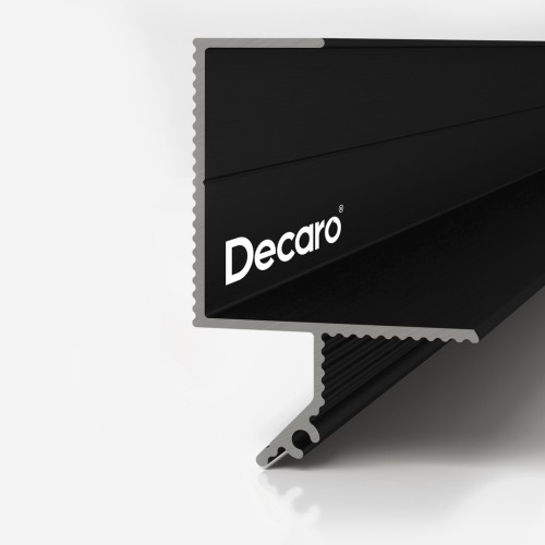 Профиль алюминиевый теневой Decaro D005.2A Black Черный 2000×30×44