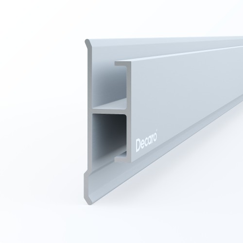 Профиль алюминиевый теневой соединительный Decaro D1180 Silver Серебро 3000×21,51×6,4
