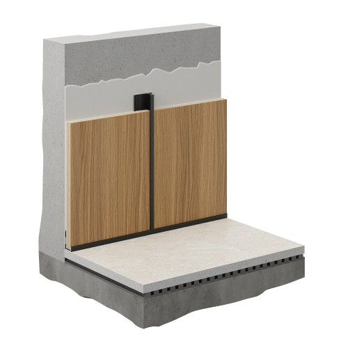 Профиль алюминиевый теневой соединительный Decaro D1182 Black anodizer Черный 3000×22,8×8,5