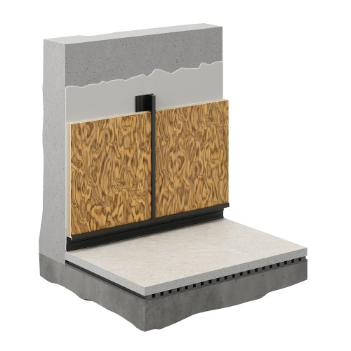 Профиль алюминиевый теневой соединительный Decaro D1182 Black anodizer Черный 3000×22,8×8,5