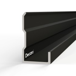 Профиль алюминиевый теневой торцевой Decaro D1183 Black anodizer Черный 3000×19,2×8,5