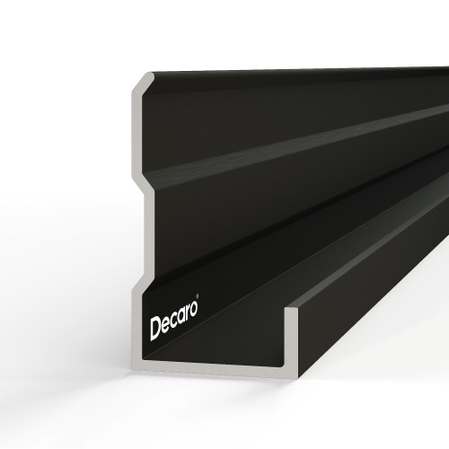 Профиль алюминиевый теневой торцевой Decaro D1183 Black anodizer Черный 3000×19,2×8,5