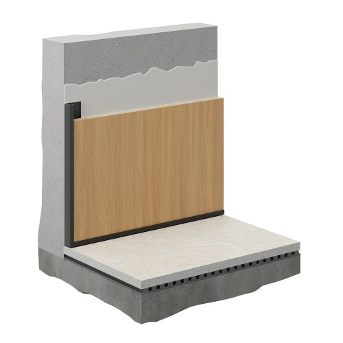 Профиль алюминиевый теневой торцевой Decaro D1183 Black anodizer Черный 3000×19,2×8,5