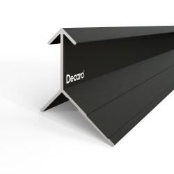 Профиль алюминиевый теневой угловой Decaro D1185 Black anodizer Черный 3000×27×17