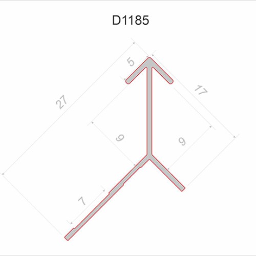 Профиль алюминиевый теневой угловой Decaro D1185 Black anodizer Черный 3000×27×17