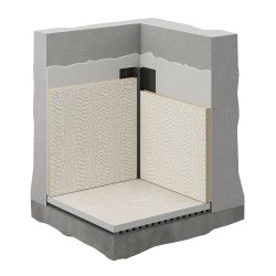 Профиль алюминиевый теневой угловой Decaro D1186 Black anodizer Черный 3000×24×18