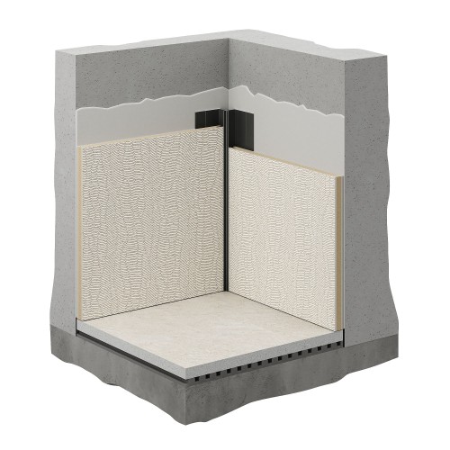 Профиль алюминиевый теневой угловой Decaro D1186 Black anodizer Черный 3000×24×18