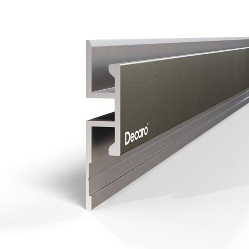 Профиль алюминиевый теневой соединительный Decaro D1187 Starlight Серебряный 3000×30×3,1
