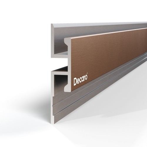 Профиль алюминиевый теневой соединительный Decaro D1189 Copper Медный 3000×30×3,1