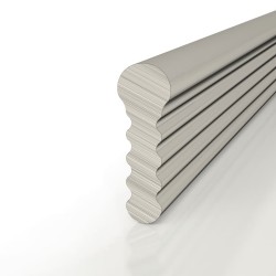 Профиль алюминиевый теневой разделительный Decaro D009.2A Titanium Титановый 3000×3×8,5