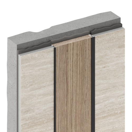 Профиль алюминиевый теневой разделительный Decaro D009.2A Titanium Титановый 3000×3×8,5