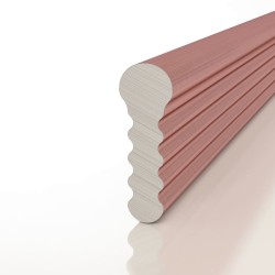 Профиль алюминиевый теневой разделительный Decaro D009.2A Copper Медный 3000×3×8,5