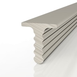 Профиль алюминиевый теневой разделительный Decaro D009.3A Titanium Титановый 3000×7×7,5