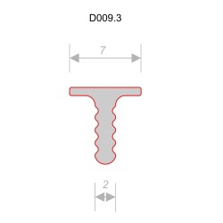 Профиль алюминиевый теневой разделительный Decaro D009.3A Bronze Бронзовый 3000×7×7,5