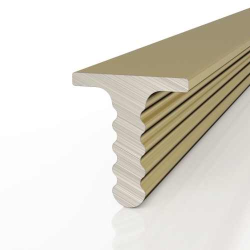 Профиль алюминиевый теневой разделительный Decaro D009.3A Brass Латунный 3000×7×7,5