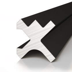 Профиль алюминиевый теневой разделительный Decaro D00X.A Black Черный 3000×10×10