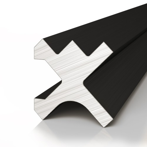 Профиль алюминиевый теневой разделительный Decaro D00X.A Black Черный 3000×10×10