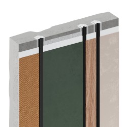 Профиль алюминиевый теневой разделительный Decaro D00X.A Copper Медный 3000×10×10