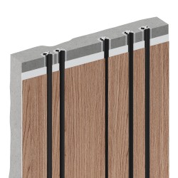 Профиль алюминиевый теневой разделительный Decaro D00X.A Copper Медный 3000×10×10