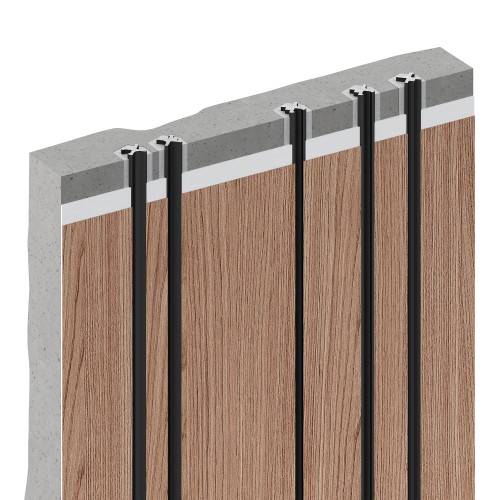 Профиль алюминиевый теневой разделительный Decaro D00X.A Bronze Бронза 3000×10×10