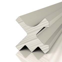 Профиль алюминиевый теневой разделительный Decaro D00X.A Titanium Титановый 3000×10×10