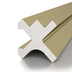 Профиль алюминиевый теневой разделительный Decaro D00X.A Brass Латунный 3000×10×10