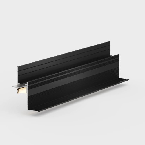 Профиль алюминиевый теневой с подсветкой Laconistiq Multilevel Черный RAL 9005 27-21-300 матовый 3000×46,5×28,7