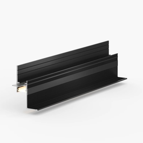 Профиль алюминиевый теневой с подсветкой Laconistiq Multilevel Черный муар RAL 9005 27-31-300 3000×46,5×28,7