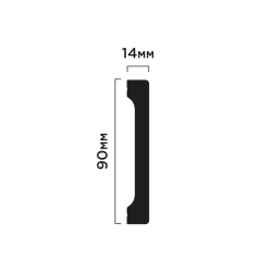 Плинтус Hiwood B90V1 BK114 2700×90×14