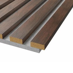 МДФ стеновая панель акустическая Cosca Decor Сканди Дуб Барон Темный серый войлок 2750×600×19