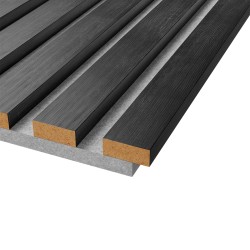 МДФ стеновая панель акустическая Cosca Decor Сканди Дуб Графит серый войлок 2750×600×19