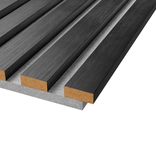 МДФ стеновая панель акустическая Cosca Decor Сканди Дуб Графит серый войлок 2750×600×19