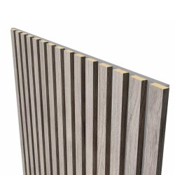 МДФ стеновая панель акустическая Cosca Decor Сканди Дуб Старинный Светло-серый серый войлок 2750×600×19