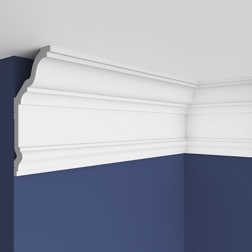 Потолочный плинтус под покраску Европласт U.6.50.402 с подсветкой 2000×60×120