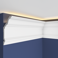 Потолочный плинтус под покраску Европласт U.6.50.402 с подсветкой 2000×60×120