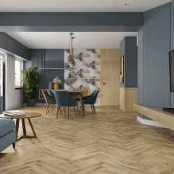 Кварцвиниловый SPC ламинат Alpine Floor Parquet Light Дуб Кастор ЕСО 13-34 венгерская елка 600×125×4