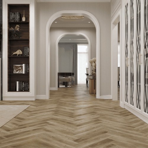 Кварцвиниловый SPC ламинат Alpine Floor Parquet Light Дуб Целата ЕСО 13-35 венгерская елка 600×125×4