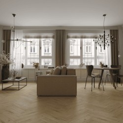 Кварцвиниловый SPC ламинат Norland Parquet Clear Room 1066-6 венгерская елка 600×125×4