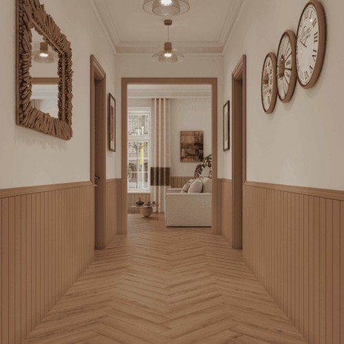 Кварцвиниловый SPC ламинат Norland Parquet S Senezh 1055-5 венгерская елка 600×125×4