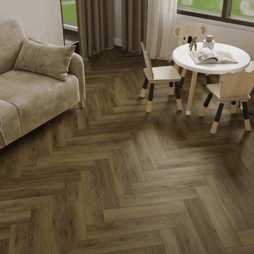 Кварцвиниловый SPC ламинат Norland Parquet S Polar 1055-11 венгерская елка 600×125×4