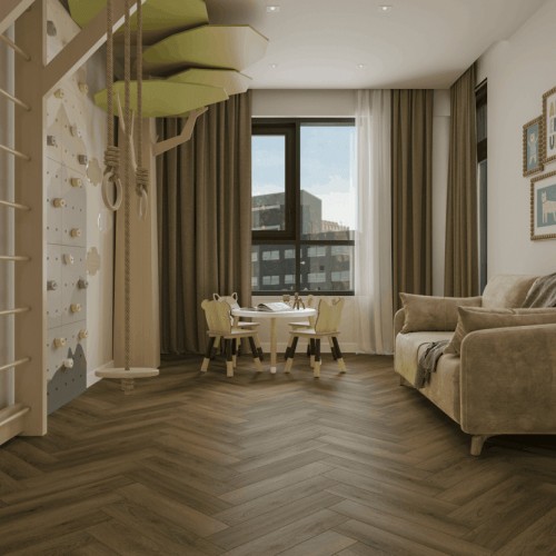 Кварцвиниловый SPC ламинат Norland Parquet S Polar 1055-11 венгерская елка 600×125×4
