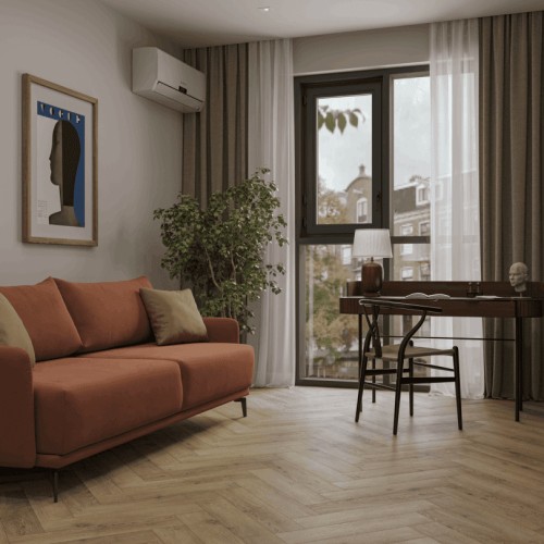 Кварцвиниловый SPC ламинат Norland Parquet S Breeze 1055-13 венгерская елка 600×125×4