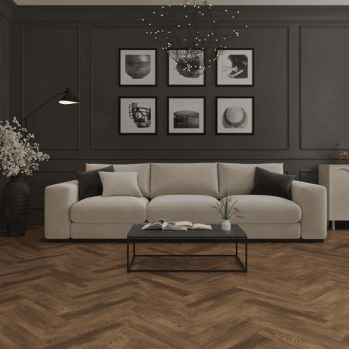 Кварцвиниловый SPC ламинат Norland Parquet S Loft 1055-19 венгерская елка 600×125×4