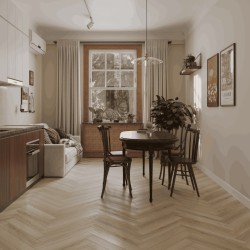 Ламинат Norland Herringbone Elegant 10 Дуб Иония LF306-33 венгерская елка 600×100×10