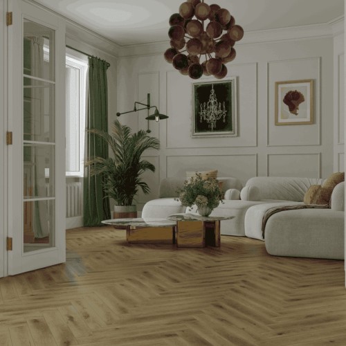 Ламинат Norland Herringbone Elegant 10 Дуб Элла LF306-41 венгерская елка 600×100×10