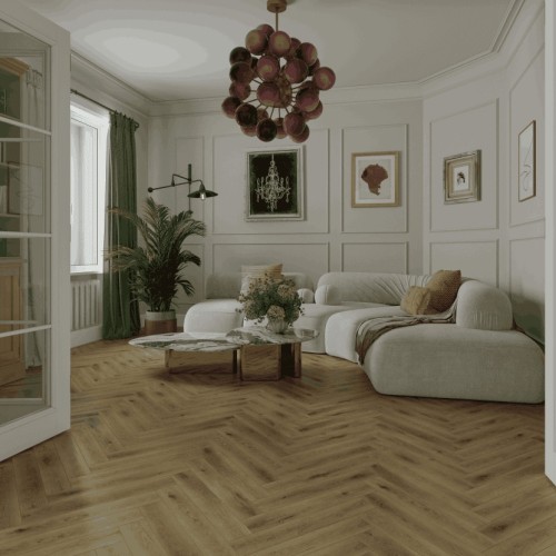 Ламинат Norland Herringbone Elegant 10 Дуб Элла LF306-41 венгерская елка 600×100×10