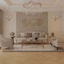 Ламинат Norland Herringbone Elegant Дуб Борео LF303-32 венгерская елка 600×100×8