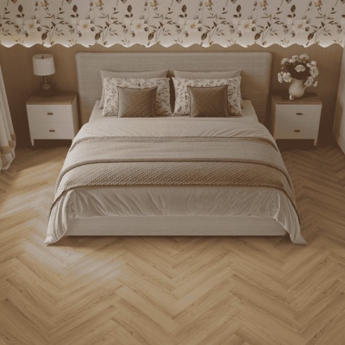 Ламинат Norland Herringbone Elegant Дуб Монте LF303-34 венгерская елка 600×100×8