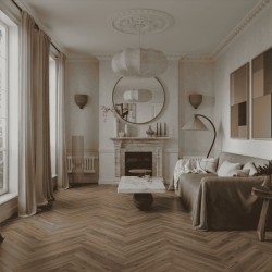 Ламинат Norland Herringbone Elegant Strong Дуб Велла LF304-37 венгерская елка 600×100×12