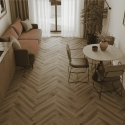 Ламинат Norland Herringbone Elegant Strong Дуб Лира LF304-40 венгерская елка 600×100×12